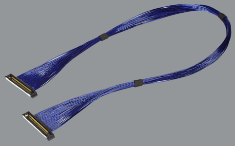 定制生产替代I-PEX CABLINE®-SS系列82069-100B-02-D极细同轴线束组件