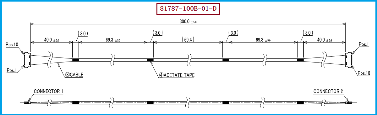 I-PEX 81787-100B-01-D极细同轴线束 I-PEX 81787-100B-01-D极细同轴线束