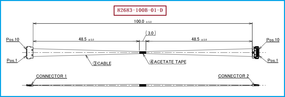 I-PEX 82683-100B-01-D极细同轴线束 I-PEX 82683-100B-01-D极细同轴线束