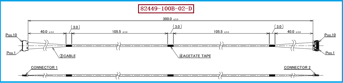 I-PEX 82449-100B-02-D极细同轴线束 I-PEX 82449-100B-02-D极细同轴线束