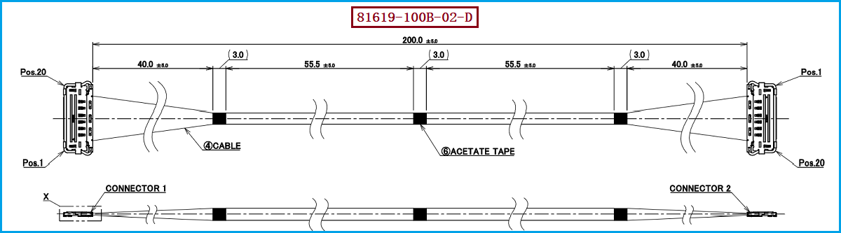 I-PEX 81619-100B-02-D极细同轴线束 I-PEX 81619-100B-02-D极细同轴线束