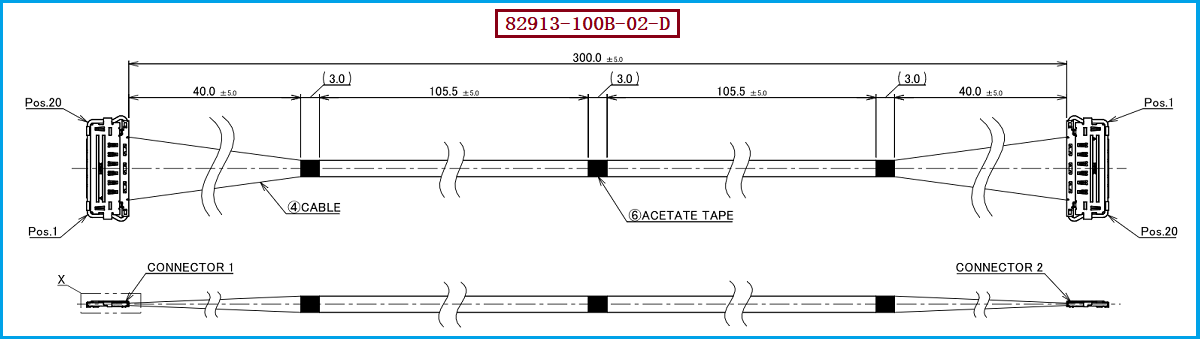 I-PEX 82913-100B-02-D极细同轴线束 I-PEX 82913-100B-02-D极细同轴线束