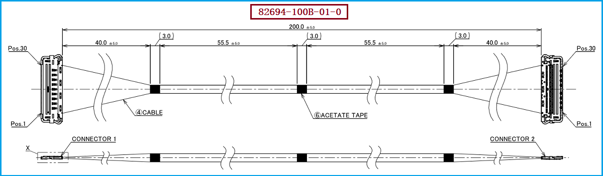 I-PEX 82694-100B-01-0极细同轴线束 I-PEX 82694-100B-01-0极细同轴线束