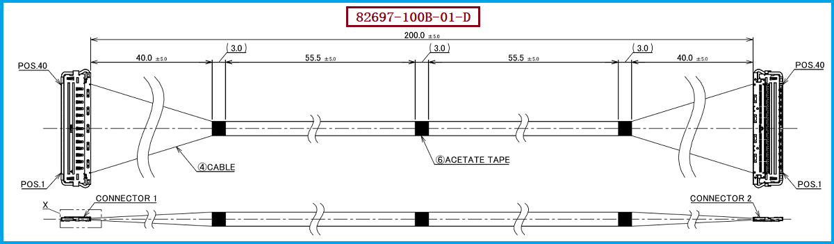I-PEX 82697-100B-01-D极细同轴线束 I-PEX 82697-100B-01-D极细同轴线束