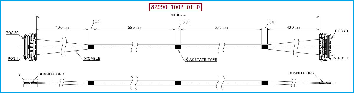 I-PEX 82990-100B-01-D极细同轴线束 I-PEX 82990-100B-01-D极细同轴线束