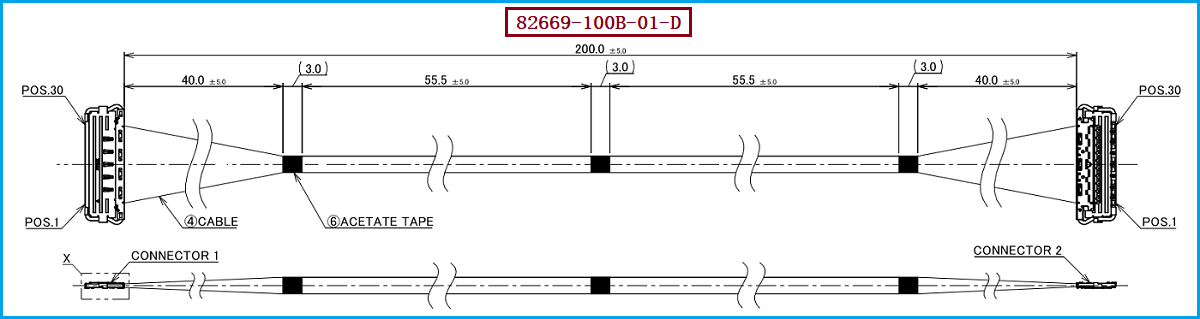 I-PEX 82669-100B-01-D极细同轴线束 I-PEX 82669-100B-01-D极细同轴线束