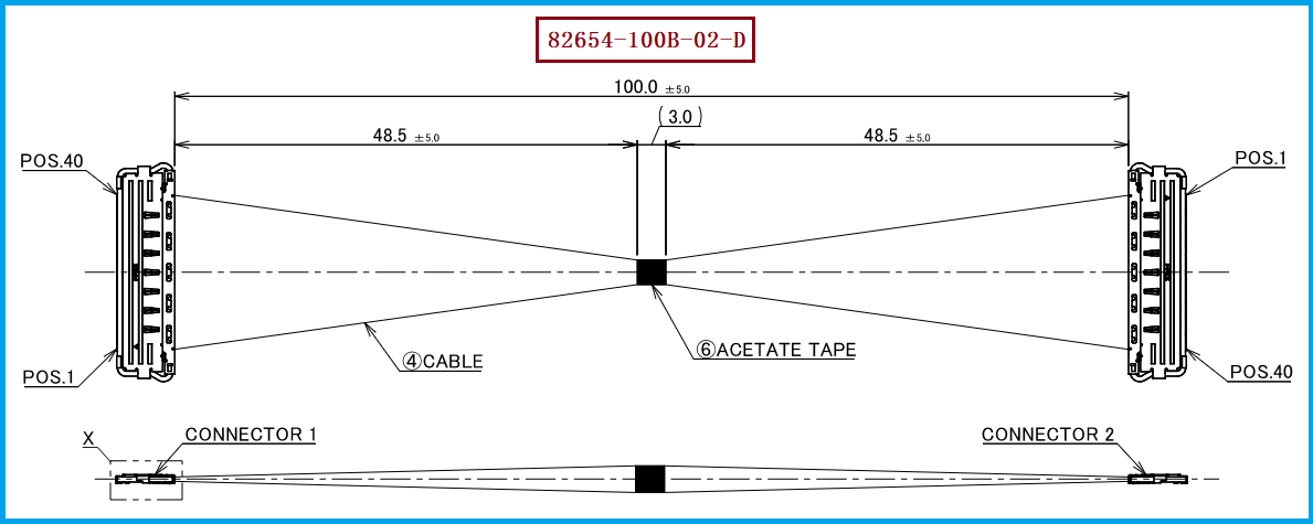 I-PEX 82654-100B-02-D极细同轴线束 I-PEX 82654-100B-02-D极细同轴线束