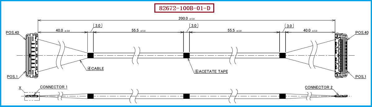 I-PEX 82672-100B-01-D极细同轴线束 I-PEX 82672-100B-01-D极细同轴线束