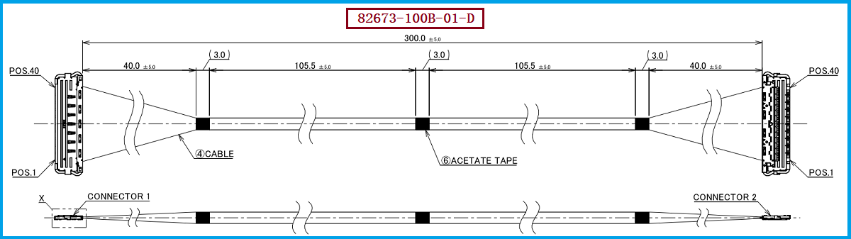 I-PEX 82673-100B-01-D极细同轴线束 I-PEX 82673-100B-01-D极细同轴线束