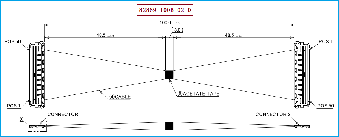 I-PEX 82869-100B-02-D极细同轴线束 I-PEX 82869-100B-02-D极细同轴线束