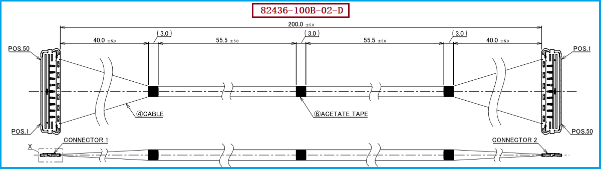 I-PEX 82436-100B-02-D极细同轴线束 I-PEX 82436-100B-02-D极细同轴线束