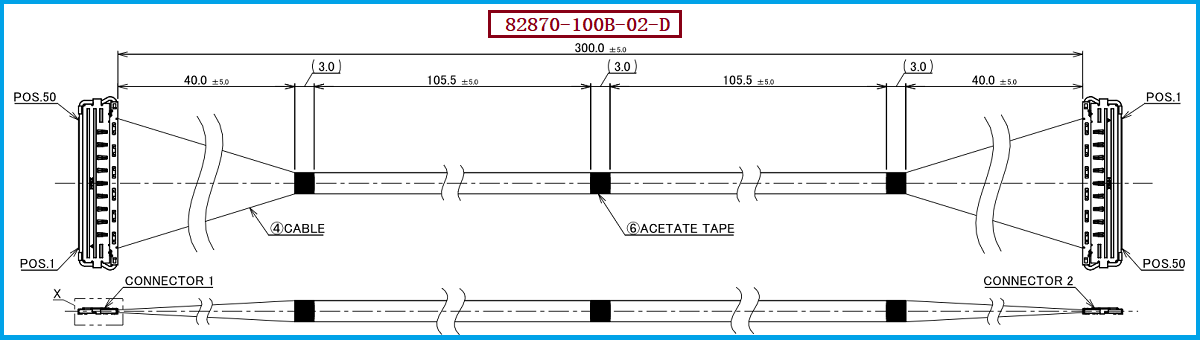 I-PEX 82870-100B-02-D极细同轴线束 I-PEX 82870-100B-02-D极细同轴线束