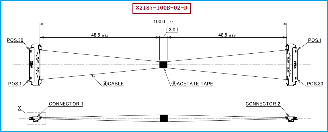 I-PEX 82187-100B-02-D极细同轴线束 I-PEX 82187-100B-02-D极细同轴线束