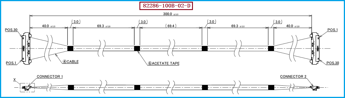 I-PEX 82286-100B-02-D极细同轴线束 I-PEX 82286-100B-02-D极细同轴线束