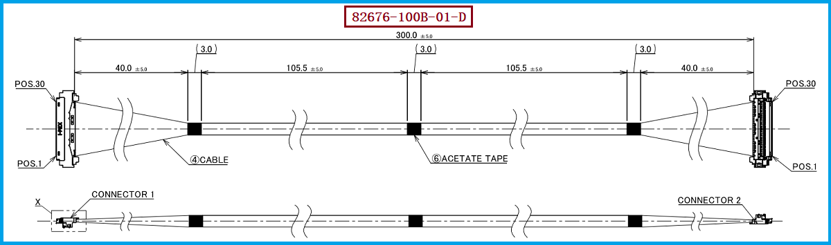 I-PEX 82676-100B-01-D极细同轴线束 I-PEX 82676-100B-01-D极细同轴线束
