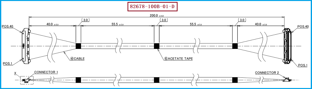 I-PEX 82678-100B-01-D极细同轴线束 I-PEX 82678-100B-01-D极细同轴线束