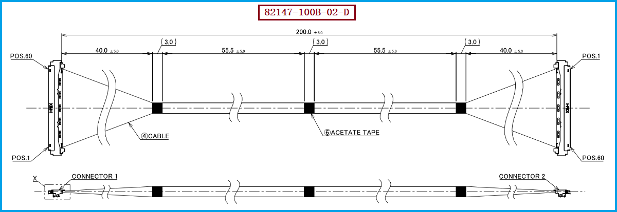 I-PEX 82147-100B-02-D极细同轴线束 I-PEX 82147-100B-02-D极细同轴线束