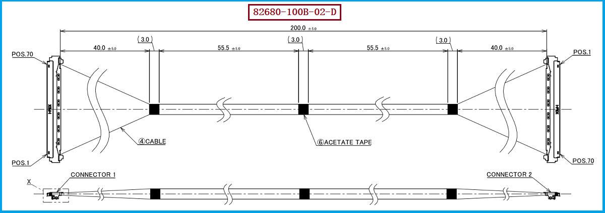 I-PEX 82680-100B-02-D极细同轴线束 I-PEX 82680-100B-02-D极细同轴线束