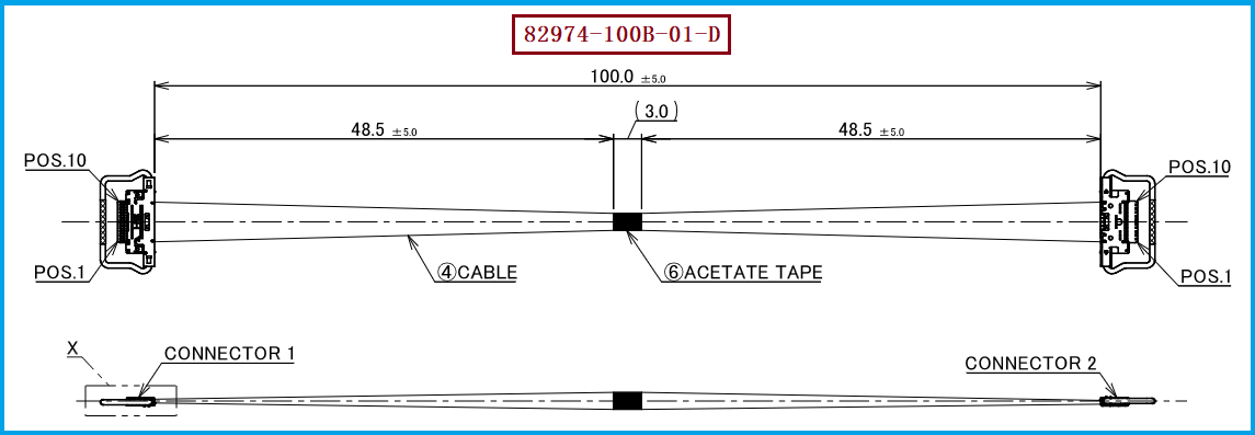 I-PEX 82974-100B-01-D极细同轴线束 I-PEX 82974-100B-01-D极细同轴线束
