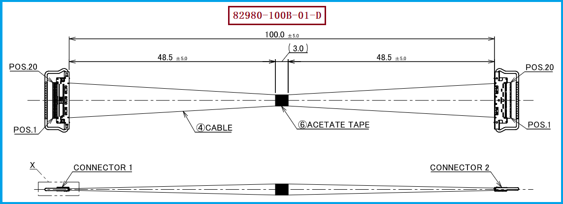 I-PEX 82980-100B-01-D极细同轴线束 I-PEX 82980-100B-01-D极细同轴线束