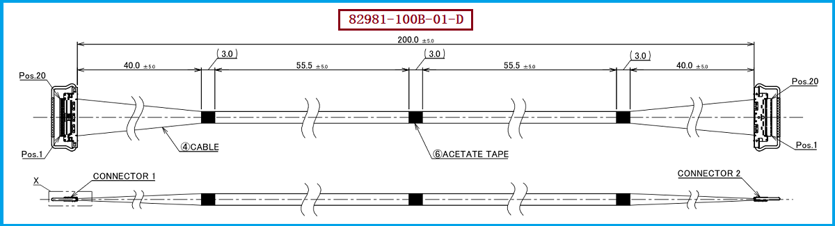 I-PEX 82981-100B-01-D极细同轴线束 I-PEX 82981-100B-01-D极细同轴线束