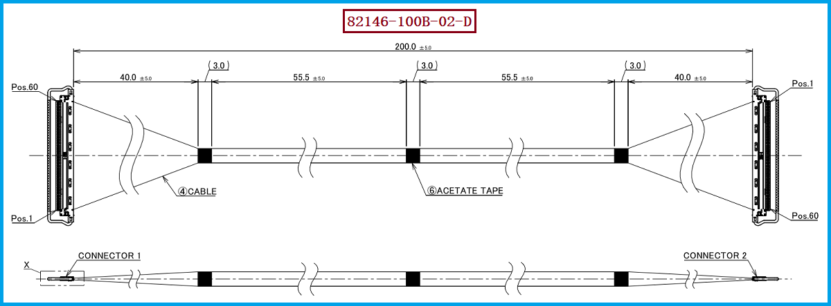 I-PEX 82146-100B-02-D极细同轴线束 I-PEX 82146-100B-02-D极细同轴线束