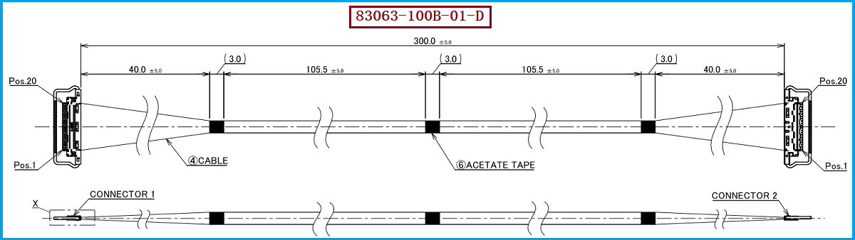 I-PEX 83063-100B-01-D极细同轴线束 I-PEX 83063-100B-01-D极细同轴线束