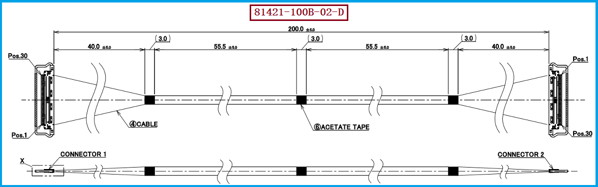 I-PEX 81421-100B-02-D极细同轴线束 I-PEX 81421-100B-02-D极细同轴线束