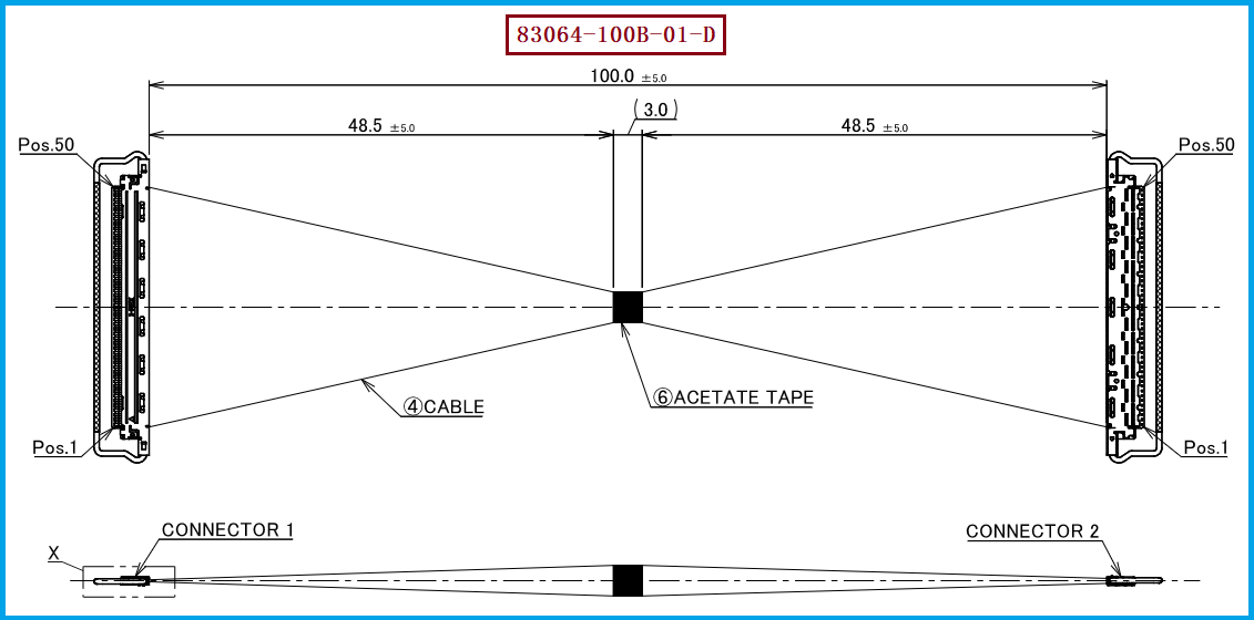 I-PEX 83064-100B-01-D极细同轴线束 I-PEX 83064-100B-01-D极细同轴线束