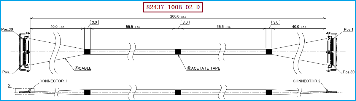 I-PEX 82437-100B-02-D极细同轴线束 I-PEX 82437-100B-02-D极细同轴线束