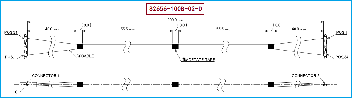 I-PEX 82656-100B-02-D极细同轴线束 I-PEX 82656-100B-02-D极细同轴线束