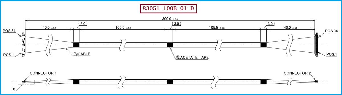 I-PEX 83051-100B-01-D极细同轴线束 I-PEX 83051-100B-01-D极细同轴线束
