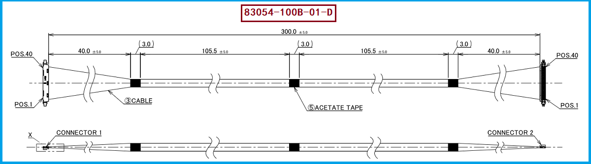 I-PEX 83054-100B-01-D极细同轴线束 I-PEX 83054-100B-01-D极细同轴线束
