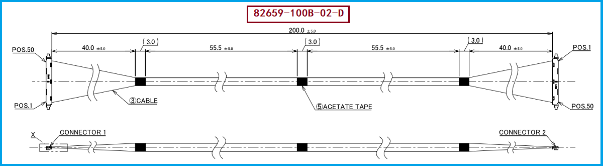 I-PEX 82659-100B-02-D极细同轴线束 I-PEX 82659-100B-02-D极细同轴线束