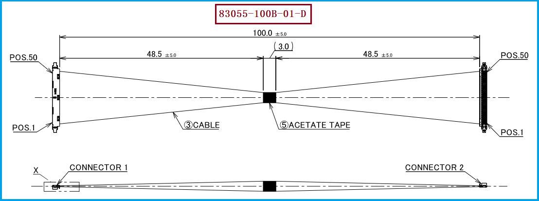 I-PEX 83055-100B-01-D极细同轴线束 I-PEX 83055-100B-01-D极细同轴线束