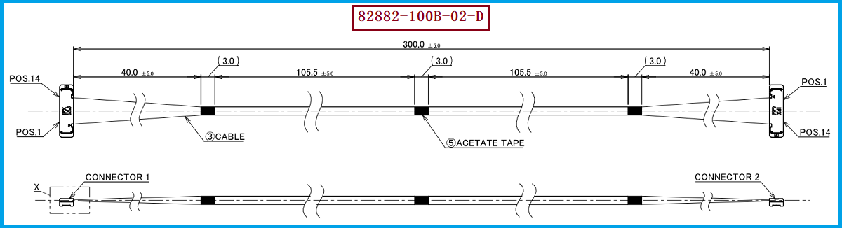 I-PEX 82882-100B-02-D极细同轴线束 I-PEX 82882-100B-02-D极细同轴线束