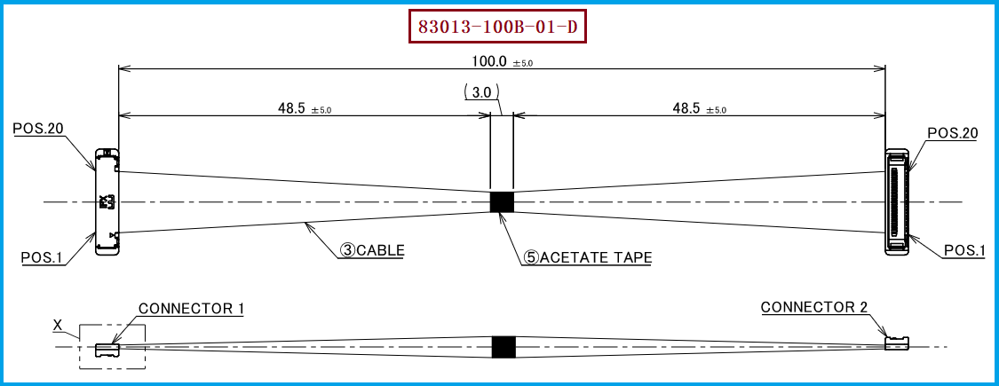 I-PEX 83013-100B-01-D极细同轴线束 I-PEX 83013-100B-01-D极细同轴线束