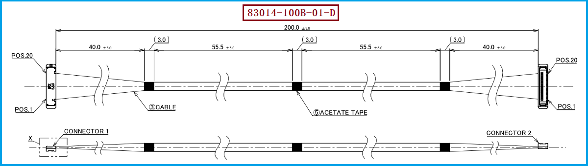 I-PEX 83014-100B-01-D极细同轴线束 I-PEX 83014-100B-01-D极细同轴线束