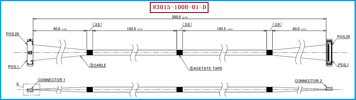 I-PEX 83015-100B-01-D极细同轴线束 I-PEX 83015-100B-01-D极细同轴线束