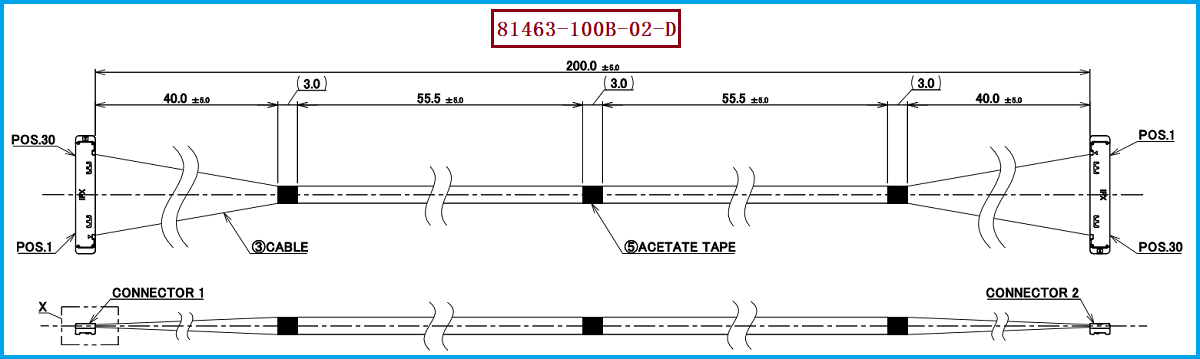 I-PEX 81463-100B-02-D极细同轴线束 I-PEX 81463-100B-02-D极细同轴线束