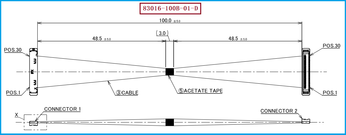 I-PEX 83016-100B-01-D极细同轴线束 I-PEX 83016-100B-01-D极细同轴线束