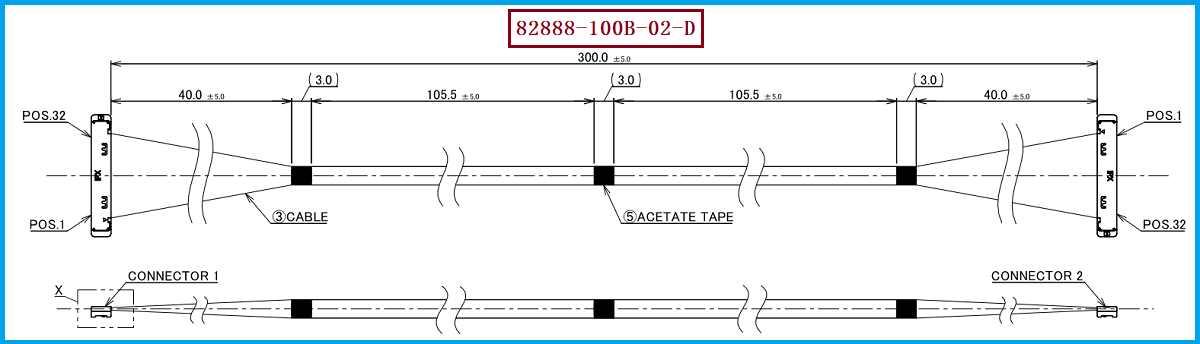 I-PEX 82888-100B-02-D极细同轴线束 I-PEX 82888-100B-02-D极细同轴线束