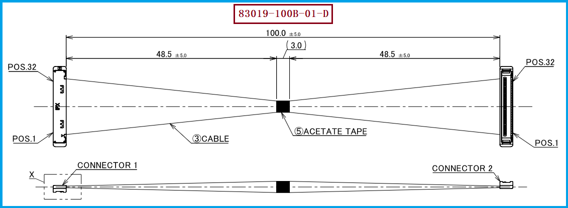 I-PEX 83019-100B-01-D极细同轴线束 I-PEX 83019-100B-01-D极细同轴线束