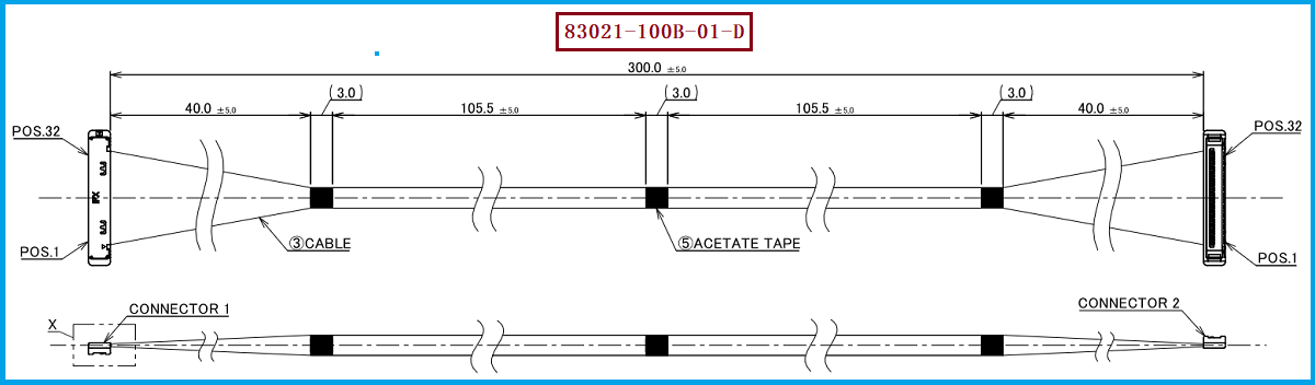 I-PEX 83021-100B-01-D极细同轴线束 I-PEX 83021-100B-01-D极细同轴线束