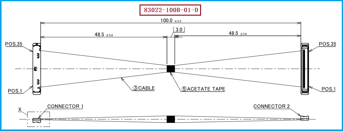 I-PEX 83022-100B-01-D极细同轴线束 I-PEX 83022-100B-01-D极细同轴线束