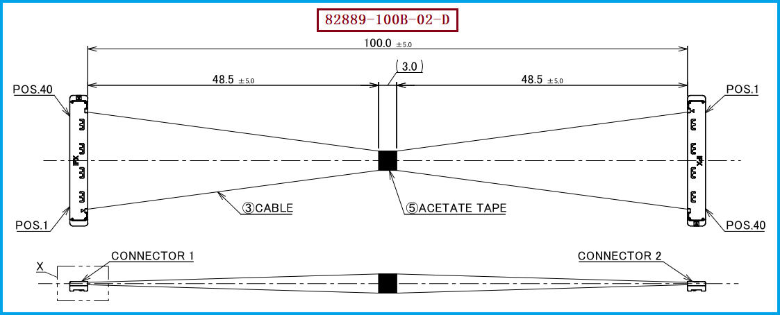 I-PEX 82889-100B-02-D极细同轴线束 I-PEX 82889-100B-02-D极细同轴线束
