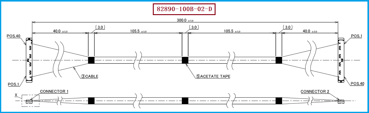 I-PEX 82890-100B-02-D极细同轴线束 I-PEX 82890-100B-02-D极细同轴线束