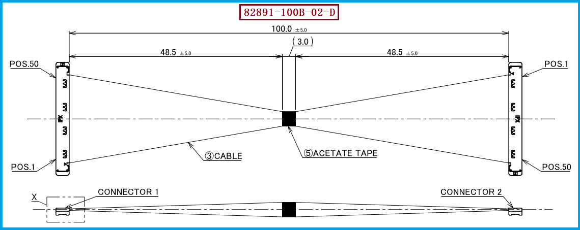 I-PEX 82891-100B-02-D极细同轴线束 I-PEX 82891-100B-02-D极细同轴线束