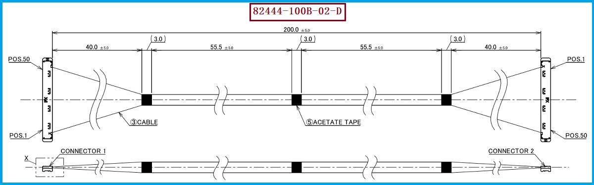 I-PEX 82444-100B-02-D极细同轴线束 I-PEX 82444-100B-02-D极细同轴线束
