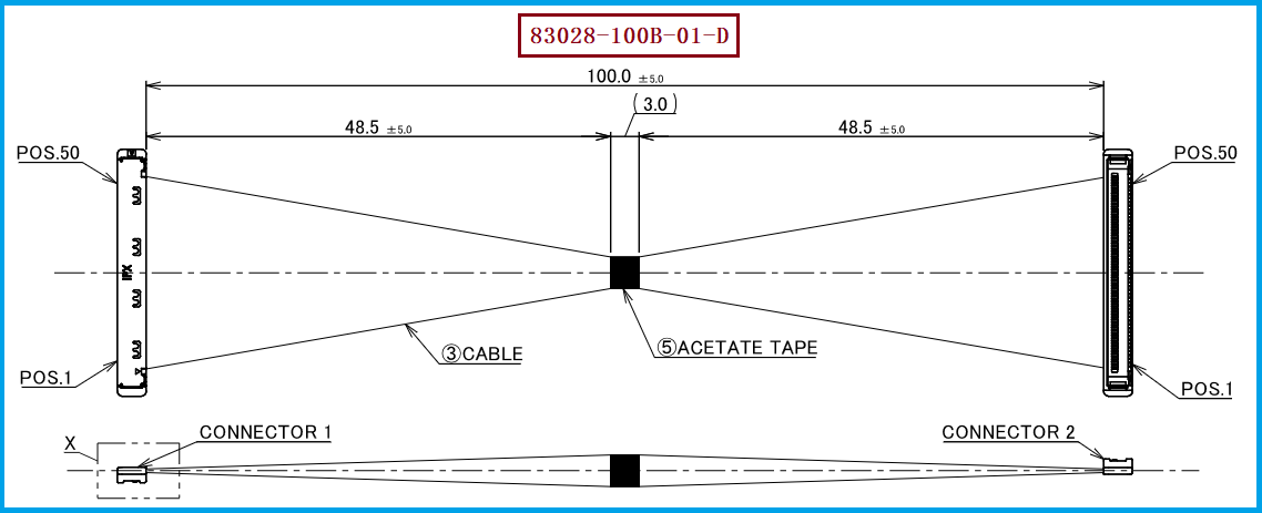 I-PEX 83028-100B-01-D极细同轴线束 I-PEX 83028-100B-01-D极细同轴线束